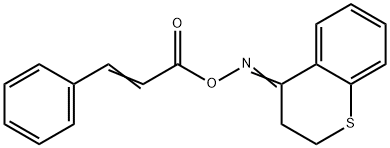 2,3-dihydro-4H-thiochromen-4-one O-cinnamoyloxime Struktur