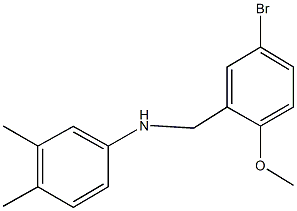 N-{[5-bromo-2-(methyloxy)phenyl]methyl}-3,4-dimethylaniline Struktur