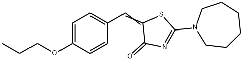 2-(1-azepanyl)-5-(4-propoxybenzylidene)-1,3-thiazol-4(5H)-one Struktur