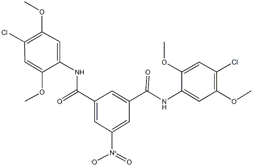 N~1~,N~3~-bis(4-chloro-2,5-dimethoxyphenyl)-5-nitroisophthalamide Struktur