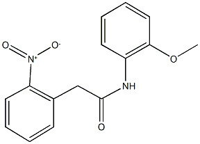 2-{2-nitrophenyl}-N-(2-methoxyphenyl)acetamide Struktur