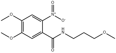 2-nitro-4,5-dimethoxy-N-(3-methoxypropyl)benzamide Struktur