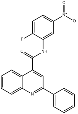 N-{2-fluoro-5-nitrophenyl}-2-phenylquinoline-4-carboxamide Struktur