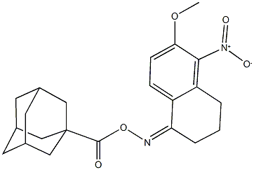 5-nitro-6-methoxy-3,4-dihydro-1(2H)-naphthalenone O-(1-adamantylcarbonyl)oxime Struktur