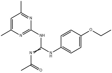 N''-acetyl-N-(4,6-dimethyl-2-pyrimidinyl)-N'-(4-ethoxyphenyl)guanidine Struktur