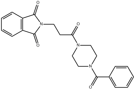 2-[3-(4-benzoyl-1-piperazinyl)-3-oxopropyl]-1H-isoindole-1,3(2H)-dione Struktur