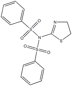 N-(4,5-dihydro-1,3-thiazol-2-yl)-N-(phenylsulfonyl)benzenesulfonamide Struktur