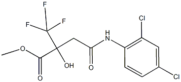 methyl 4-(2,4-dichloroanilino)-2-hydroxy-4-oxo-2-(trifluoromethyl)butanoate Struktur