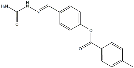 4-[2-(aminocarbonyl)carbohydrazonoyl]phenyl 4-methylbenzoate Struktur