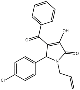 1-allyl-4-benzoyl-5-(4-chlorophenyl)-3-hydroxy-1,5-dihydro-2H-pyrrol-2-one Struktur