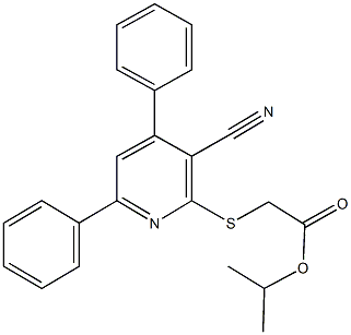 isopropyl [(3-cyano-4,6-diphenyl-2-pyridinyl)sulfanyl]acetate Struktur