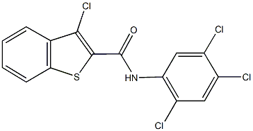 3-chloro-N-(2,4,5-trichlorophenyl)-1-benzothiophene-2-carboxamide Struktur