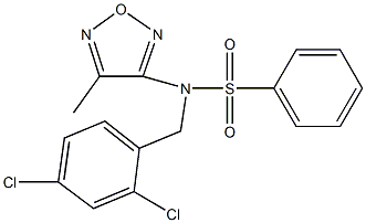 N-(2,4-dichlorobenzyl)-N-(4-methyl-1,2,5-oxadiazol-3-yl)benzenesulfonamide Struktur