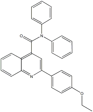 2-(4-ethoxyphenyl)-N,N-diphenyl-4-quinolinecarboxamide Struktur