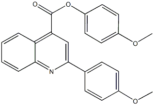 4-methoxyphenyl 2-(4-methoxyphenyl)-4-quinolinecarboxylate Struktur