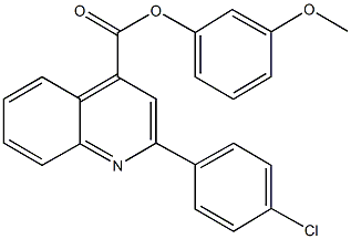 3-methoxyphenyl 2-(4-chlorophenyl)-4-quinolinecarboxylate Struktur