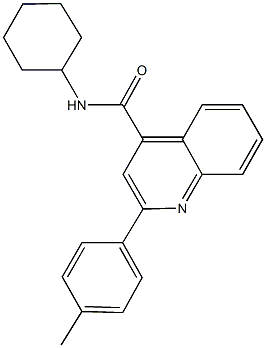 N-cyclohexyl-2-(4-methylphenyl)-4-quinolinecarboxamide Struktur