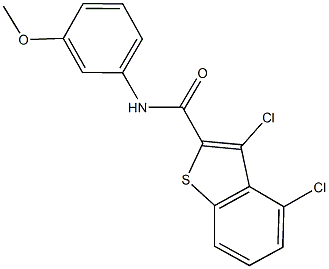 3,4-dichloro-N-(3-methoxyphenyl)-1-benzothiophene-2-carboxamide Struktur