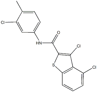 3,4-dichloro-N-(3-chloro-4-methylphenyl)-1-benzothiophene-2-carboxamide Struktur