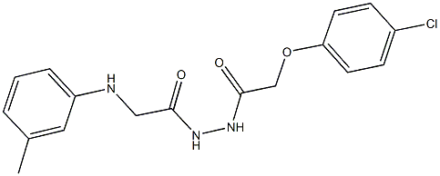 2-(4-chlorophenoxy)-N'-(3-toluidinoacetyl)acetohydrazide Struktur