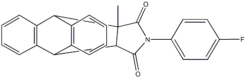 17-(4-fluorophenyl)-15-methyl-17-azapentacyclo[6.6.5.0~2,7~.0~9,14~.0~15,19~]nonadeca-2,4,6,9,11,13-hexaene-16,18-dione Struktur