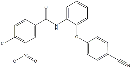 4-chloro-N-[2-(4-cyanophenoxy)phenyl]-3-nitrobenzamide Struktur