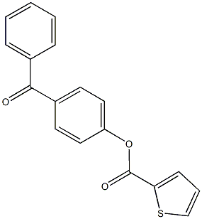 4-benzoylphenyl 2-thiophenecarboxylate Struktur