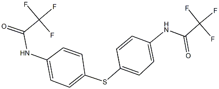 2,2,2-trifluoro-N-[4-({4-[(trifluoroacetyl)amino]phenyl}sulfanyl)phenyl]acetamide Struktur