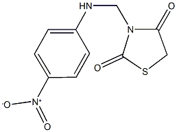 3-[({4-nitrophenyl}amino)methyl]-1,3-thiazolidine-2,4-dione Struktur