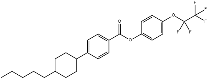 4-(1,1,2,2,2-pentafluoroethoxy)phenyl 4-(4-pentylcyclohexyl)benzoate Struktur