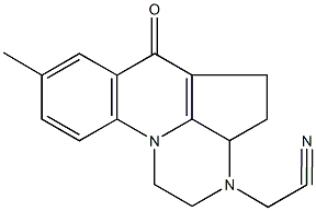 (8-methyl-6-oxo-1,2,3a,4,5,6-hexahydro-3H-3,10b-diazaacephenanthrylen-3-yl)acetonitrile Struktur