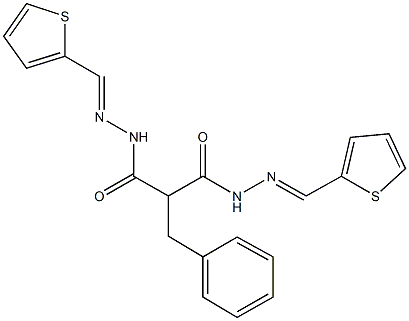 2-benzyl-N'~1~,N'~3~-bis(2-thienylmethylene)malonohydrazide Struktur