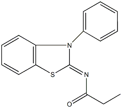 N-(3-phenyl-1,3-benzothiazol-2(3H)-ylidene)propanamide Struktur