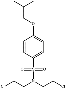 N,N-bis(2-chloroethyl)-4-isobutoxybenzenesulfonamide Struktur