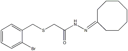 2-[(2-bromobenzyl)sulfanyl]-N'-cyclooctylideneacetohydrazide Struktur