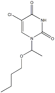 1-(1-butoxyethyl)-5-chloro-2,4(1H,3H)-pyrimidinedione Struktur