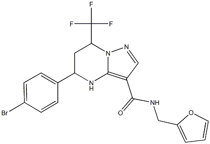 5-(4-bromophenyl)-N-(2-furylmethyl)-7-(trifluoromethyl)-4,5,6,7-tetrahydropyrazolo[1,5-a]pyrimidine-3-carboxamide Struktur