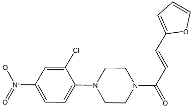 1-{2-chloro-4-nitrophenyl}-4-[3-(2-furyl)acryloyl]piperazine Struktur