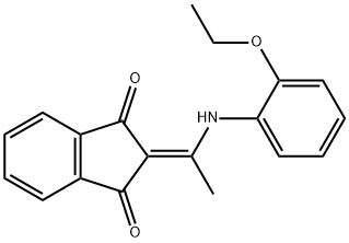 2-[1-(2-ethoxyanilino)ethylidene]-1H-indene-1,3(2H)-dione Struktur