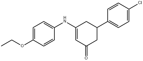 5-(4-chlorophenyl)-3-(4-ethoxyanilino)-2-cyclohexen-1-one Struktur