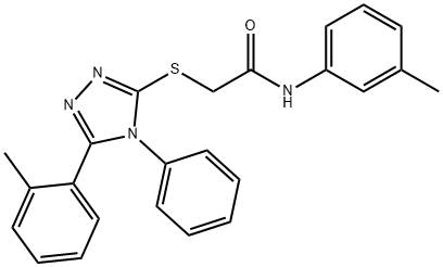 N-(3-methylphenyl)-2-{[5-(2-methylphenyl)-4-phenyl-4H-1,2,4-triazol-3-yl]sulfanyl}acetamide Struktur