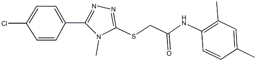 2-{[5-(4-chlorophenyl)-4-methyl-4H-1,2,4-triazol-3-yl]sulfanyl}-N-(2,4-dimethylphenyl)acetamide Struktur