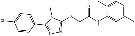 2-{[5-(4-chlorophenyl)-4-methyl-4H-1,2,4-triazol-3-yl]sulfanyl}-N-(2,5-dimethylphenyl)acetamide Struktur