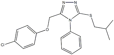 4-chlorophenyl [5-(isobutylsulfanyl)-4-phenyl-4H-1,2,4-triazol-3-yl]methyl ether Struktur