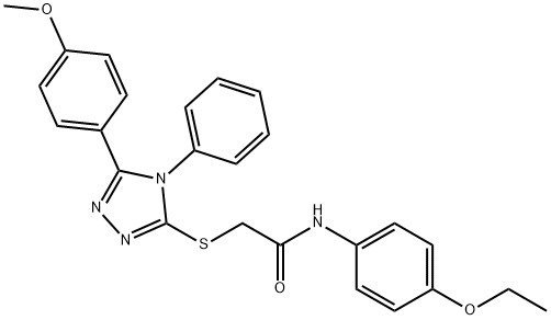 N-(4-ethoxyphenyl)-2-{[5-(4-methoxyphenyl)-4-phenyl-4H-1,2,4-triazol-3-yl]sulfanyl}acetamide Struktur