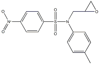 4-nitro-N-(4-methylphenyl)-N-(2-oxiranylmethyl)benzenesulfonamide Struktur