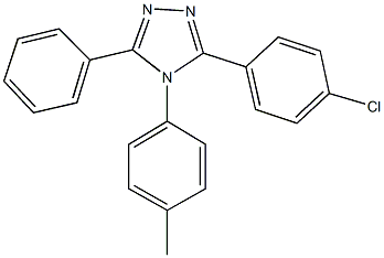 3-(4-chlorophenyl)-4-(4-methylphenyl)-5-phenyl-4H-1,2,4-triazole Struktur