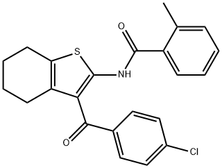 N-[3-(4-chlorobenzoyl)-4,5,6,7-tetrahydro-1-benzothien-2-yl]-2-methylbenzamide Struktur