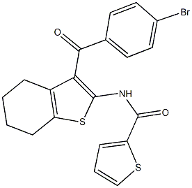 N-[3-(4-bromobenzoyl)-4,5,6,7-tetrahydro-1-benzothien-2-yl]-2-thiophenecarboxamide Struktur