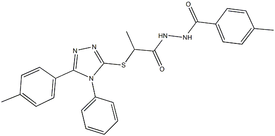 N'-(4-methylbenzoyl)-2-{[5-(4-methylphenyl)-4-phenyl-4H-1,2,4-triazol-3-yl]sulfanyl}propanohydrazide Struktur